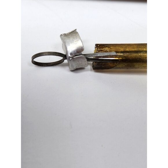 Vintage Elongated Teardrop Blown Glass Christmas Ornament Gold Mercury - Picture 6 of 6